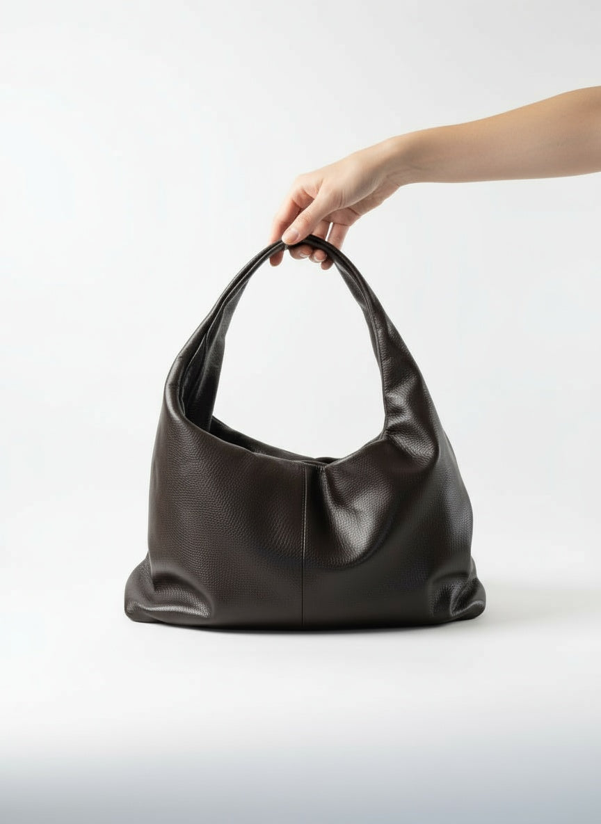 Brown Lizard Leather Shoulder Bag