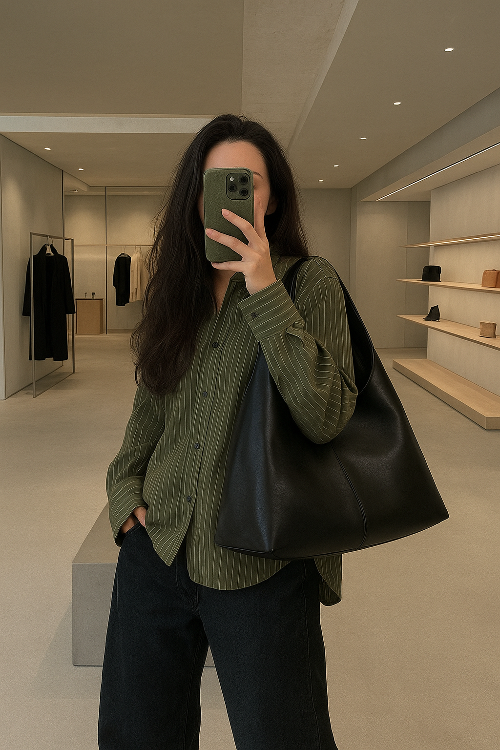 Brown Lizard Leather Shoulder Bag